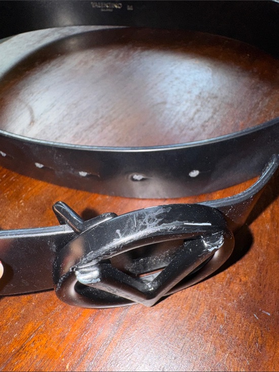 Mario Valentino Black Leather Belt w/ dust bag 42 3/4 inches long main image 4